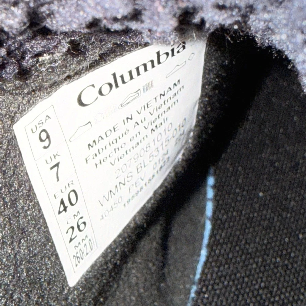 NEW Columbia Landroamer Boots Womens 9 Ankle Black Suede Faux Shearling Lined